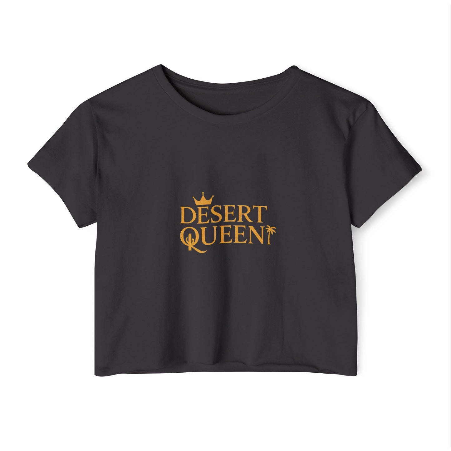 Desert Queen Women's Festival Crop Top - Trendy Summer Tee for Music Festivals and Beach Days